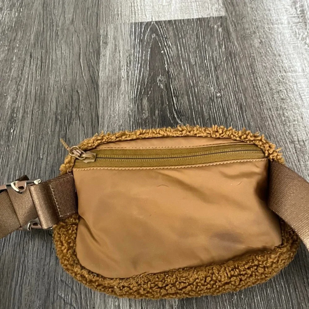 Lululemon Brown Fuzzy Crossbody Bag